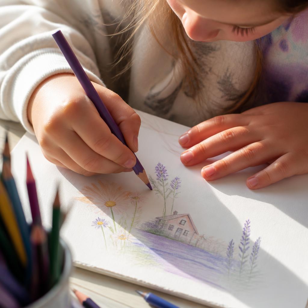Enfant dessinant pendant une consultation de pédopsychiatrie